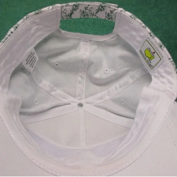 Rare Masters Ladies Golf Cap - White/Green Floral Pattern - One Size Fits All - Picture 5 of 6